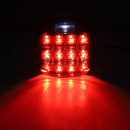 Black Strobing LED Tail Light Upgrade HD Tail Lights Assemblies for Harley Dyna Road King Electra Glide Street Bob Touring, harley davidson parts, led lights for motorcycles（Black） - color: Black