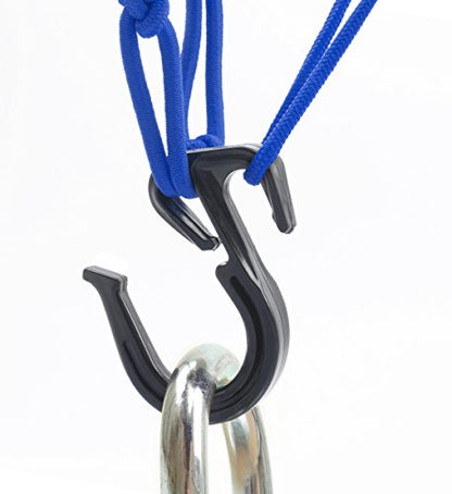PowerTye 50153 Blue 15"X15" Cargo Net featuring 6 Adjustable Hooks & Tight 2"x2" Mesh - color: Blue
