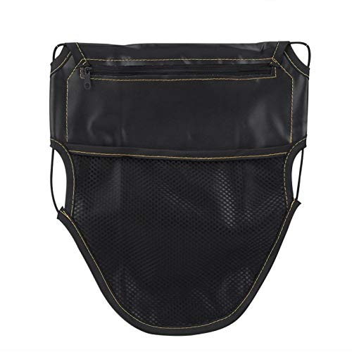 Motorcycle Seat Bag,Motorcycle Under Seat Bag, PU Leather Scooter Under Seat Storage Pouch Bag Organizer Fit For Universal Motorcycles (Black)