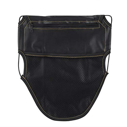 Motorcycle Seat Bag,Motorcycle Under Seat Bag, PU Leather Scooter Under Seat Storage Pouch Bag Organizer Fit For Universal Motorcycles (Black)