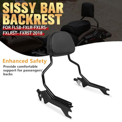 CHIFUN Detachable Rear Passenger Backrest Sissy Bar Compatible with Harley Fat Boy Breakout FLFB FLFBS FXBR FXBRS 2018-2025