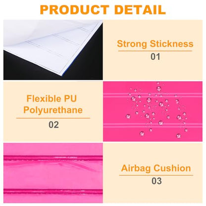 Generic Reflective Stickers, Waterproof Adhesive Night Warning Sticker 4.5" x 1" High Visibility Safety Reflector Tape Strips for Backpacks Bikes Helmets (Pink, Pack of 4)