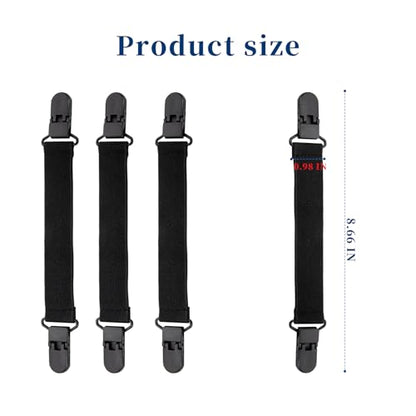 CONSIO 4 Pcs Boot Straps for Cowboy Boots, Elastic Boot Straps Clamp for Pants for Women and Men Riding Motorcycle Mitten Pants