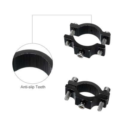 uxcell 2Pcs Motorcycle Tube Clamp, Fit 0.7" to 1.4" OD Motorcycle Bicycle Light Mount Bracket Car Light Bar Holder Clamp, Black (18-35mm)