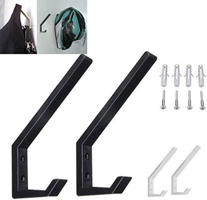 4PCS Helmet Holders Plastic Hanging Hooks Wall Mounted Hangers Hat Glove Bag Shoe Clothes Rack (Black-4PC) - color: Black-4PC