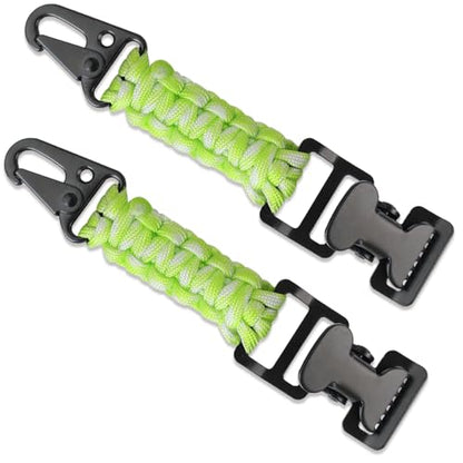 2PCS Heavy Duty Glove Holder with Metal Alligator Glove Clip for Duty Belt, Firefighter, Hiking, Rescue - color: Green