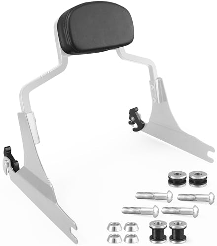 Detachable Backrest Sissy Bar Upright Passenger Backrest w/Pad Fit For Harley Breakout FXSB 2013-2017 (chrome) - color: chrome