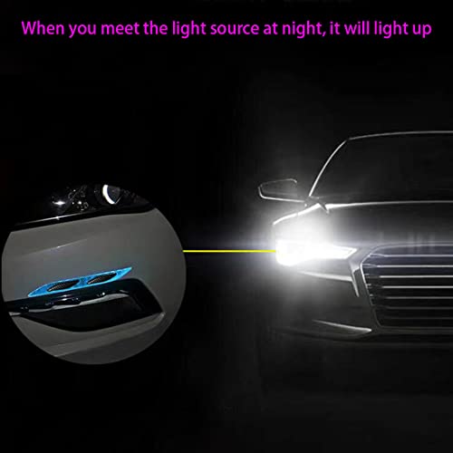 2 PCS Car Strong Reflective Stripe Stickers,Car Trunk Reflective Stickers,Night Visibility Reflective Decal,Reflective Safety Warning Stripe Stickers for Car,Truck,Motorcycle(Blue) - color: Blue