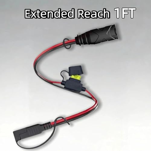 SAE Adapter Connection Components Compatible with NOCO Genius 5 GC009 Intelligent Battery Charger 4269, with 14AWG Pure Copper SAE Connector Tail Fiber, Used for Motorcycle/ATV/UTV/car