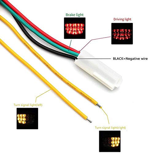 MZS Motorcycle Tail Light LED Integrated Turn Signal Blinker Clear Compatible with HAYABUSA GSX1300R GSXR1300 1999-2007 / GSX600 GSX600F GSX750 GSX750F 2003-2006 - size: GSX650F/GSX750F/GSXR1300