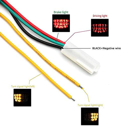 MZS Motorcycle Tail Light LED Integrated Turn Signal Blinker Clear Compatible with HAYABUSA GSX1300R GSXR1300 1999-2007 / GSX600 GSX600F GSX750 GSX750F 2003-2006 - size: GSX650F/GSX750F/GSXR1300