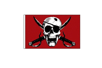 2 PK Red Pirate Skull Replacement Safety Flag ATV Bicycle Motorcycle Razor UTV