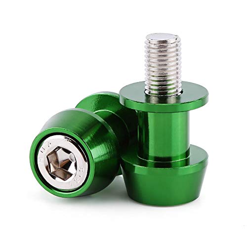 Aramox 10MM CNC Aluminum Alloy Motorcycle Swing Arm Spool Slider Protector, Green - color: Green, size: 10MM