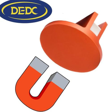DEDC Universal Aluminum Grooved Magnetic Jack Pad, Jacking Puck Pinch Weld Frame Rail Adapter, Oil Change Mush Haves, Change Tire Repair Tires Oil Must Have, for Car SUV Truck Pickup Sedan MPV Wagon - size: Orange 1 Pc
