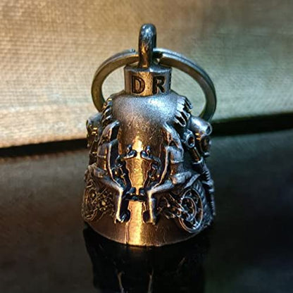 Dream Apparel Motorcycle Bell Guardian Angel Drive Away Gremlin, Biker Bell for Men Women Rider Riding, Good Luck Gift - color: Veteran