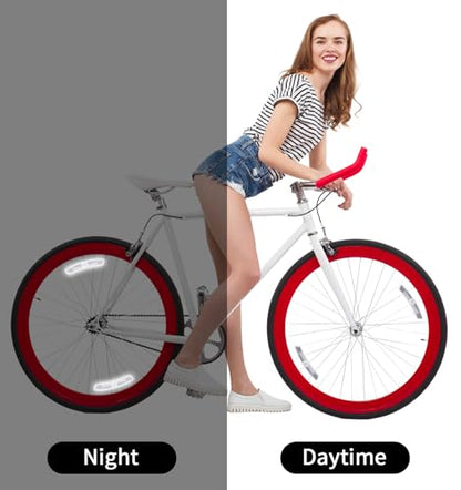 4PCS Bike Reflectors, Plastic Bike Wheel Reflectors for Night Riding, Safety for Road Mountain Bicycle Night Riding