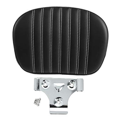 C.C. RIDER Sissy Bar Backrest Pad - Meridian Detachable Passenger Pad Fit for Harley Touring Road King Street Glide Electra Glide Road Glide 1994-2021 Softail 2018-2022 - color: White Stitching, size: Style H