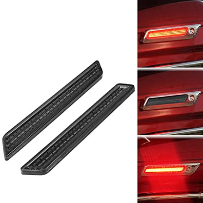 Motorcycle Saddlebag Latch Lights Cover & Sequential Brake Turn Signals Tail Light Set Fit for Harley Touring Street Glide Electra Glide Road Glide Road King Ultra Limited 2014-2022 Smoke