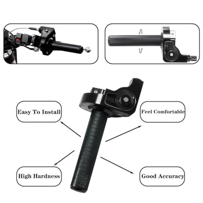 Motorcycle Throttle Grip 7/8" 22mm CNC Aluminum Quick Twister with Throttle Cable for KLX CR CRF EXC XR CRF50 CRF230 50 110 125 230 250 Dirt Pit Bike Motocross Motorbike Quad ATV - color: Style-B-Black