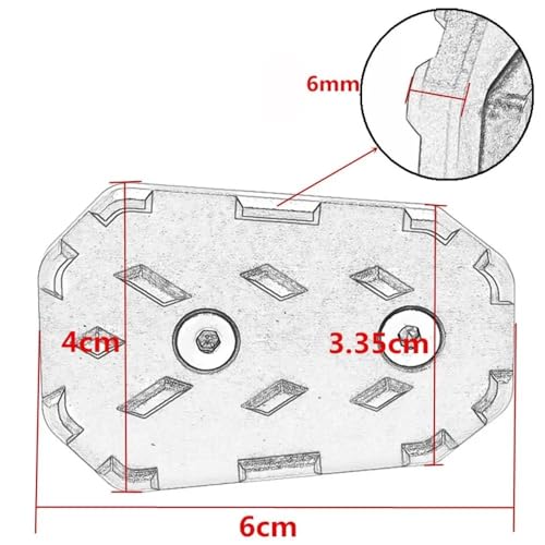 Motorcycle Rear Foot Brake Lever Pedal Enlarge Extension Peg Pad Extender for H&ONDA CB500 CB 500 X CB500X 2019-2023 2021 2022(Silver) - color: Silver