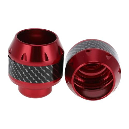 Motorcycle Frame Sliders Falling Protection Wheel Crash Protector Scooter Moped Aluminum Alloy Red 2 Pcs - color: Red