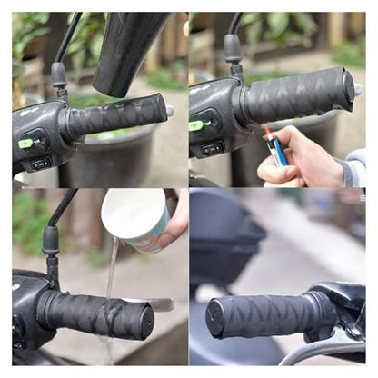 Motorcycle Heat Shrinkable Non-Slip Handle Rubber Sleeve Handlebar Covers for BM&W R1250GS R1200GS LC ADV F750GS F850GS F900R Handlebars Grips - color: Full set-Yellow