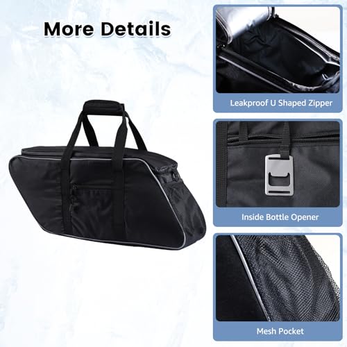 Motorcycle SaddleBag Cooler Bag, Leakproof Hard Saddlebags | Fits for Harley 1993-2022 Touring Series Road King Street Glide and Electra Glide, 18L Large Capacity