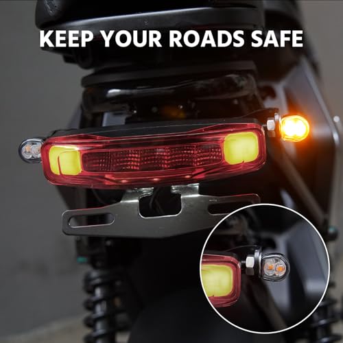 mini led turn signals motorcycle blinkers dirt bike Rear front turn signals universal bullet signal lights suitable for honda harley suziki motorcycles (TURN02) - color: 2 led chips