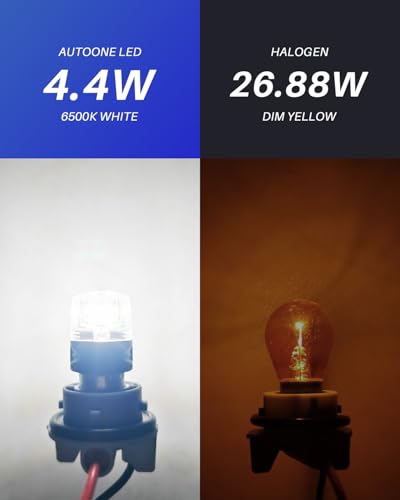 AUTOONE White 1157 LED Light Bulbs, 700% Brighter & 6500K White 7528 2057 2357 LED Bulbs for Backup Reverse Parking Signal Blinker Tail DRL Brake Lights, 2PCS - color: White, size: 1157/2357