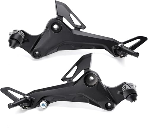 Mokuo Motorcycle Footrest Assembly,1 Pair Footpegs Kit in Alloy Aluminum Material Fit for Honda Grom Msx 2017-2020,Black Color - color: 1 Pair - Black