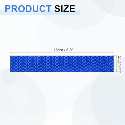 HARFINGTON Reflective Stickers High Visibility Diamond-Grade Reflective Adhesive Tape Waterproof for Bike Car Motorcycle Trailer - color: Blue