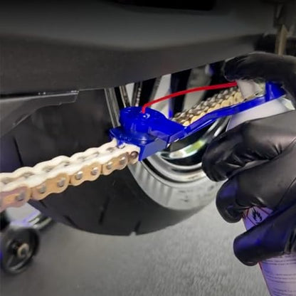 Oinker Motorcycle Chain Lube Applicator | Mess-Free Chain Wax, Chain Cleaner Attachment | for 525 Chain Size - size: 525 Chain