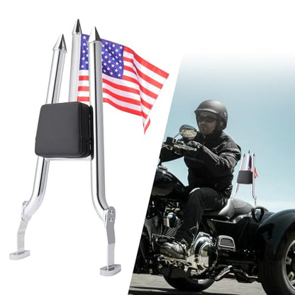 Sissy Bar for Harley Freewheeler/Road Glide 3 2015-2024 (Chromed) | backrest, 38mm steel, rust-proof powder coat. Quick-detach design. Weather-resistant. Bolt-on install, hardware included. - color: Chromed