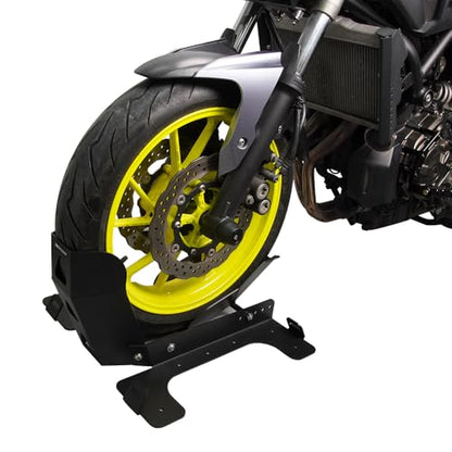 xitomer Universal Motorcycle Front Wheel Chock Compatible with 17-28inch Front Wheel Sports Bikes & Dirt Bikes Motorbike Trailer Chock Steel 431-711mm Front Wheel