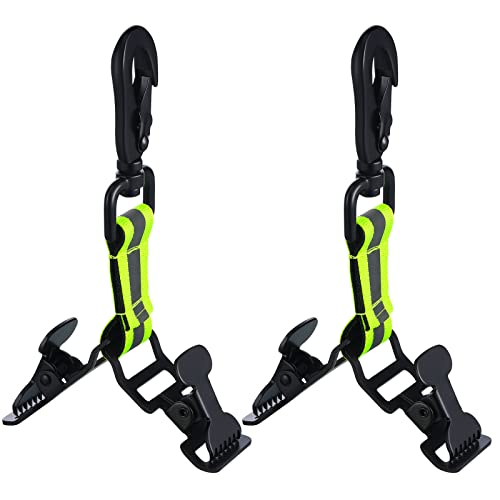 Yingzhao 2 Pieces Firefighter Glove Clip for Work Safety Glove Holder Strap Belt Clip for Work Firefighter Rescue - color: Green