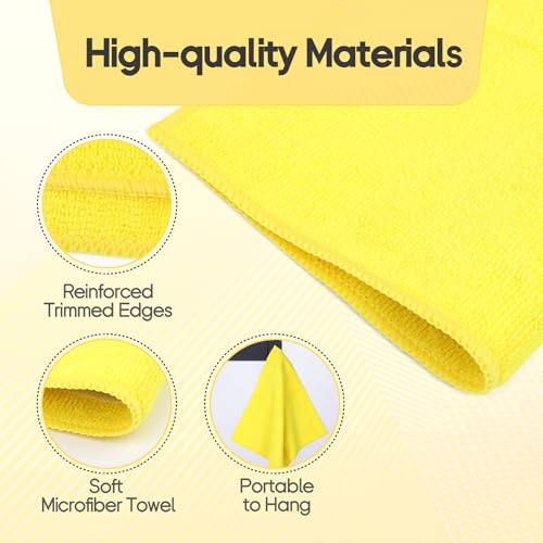 2PCS Clay Towel Auto Detailing, Clay Bar Towel Cloth Auto Detailing for Car (12 x 12 in) (Yellow) - color: Yellow