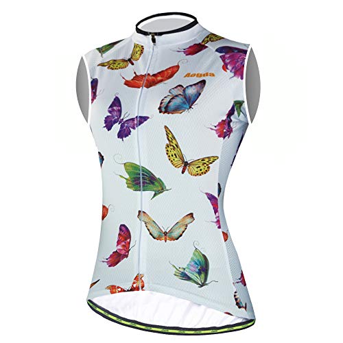 Sleeveless Cycling Jerseys Women Bike Tops Team Biking Shirts Bicycle Vests Clothing - color: 0009c, size: X-Large