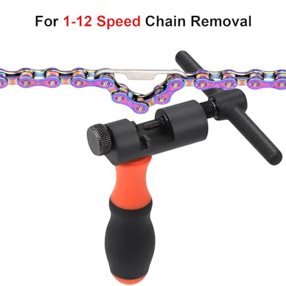Universal Bike Chain Tool Kit with Bike Breaker Main Chain Pliers Chain Checker for Road MTB Bike 1-12 Speed Chain Disassemble Chain Splitter and Breaker - color: Bike Chain Tool Kit