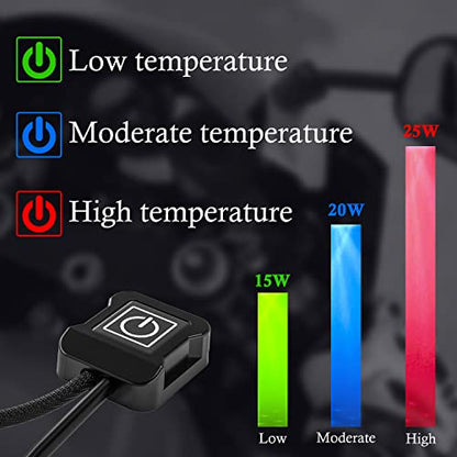 12V Motorcycle Heating Handle Cover Intelligent Three Speed Temperature Adjustment Handlebar Cover Winter Electric Heated Handlebar Cover Motorcycle Handlebar Warmer
