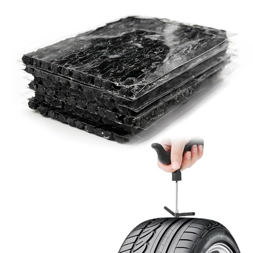 60PCS Heavy Duty Tire Plugs, 3.66" x 0.16" Rubber Auto Tire Sealing Strip Kit for Puncture Repairs, Universal Tubeless Tyre Repair Strings for Car Light Truck Motorcycle ATV (Black) - color: Black, 3.5mm