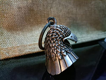 Dream Apparel Motorcycle Bell Guardian Angel Drive Away Gremlin, Biker Bell for Men Women Rider Riding, Good Luck Gift - color: Eagle Head