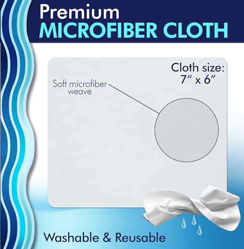 Clear View Lens Cleaner Kit | 2 x 8oz Bottles, 1 Travel Spray (1oz), 3 Premium Microfiber Cloths | Safe for All Lenses, Coatings & Screens