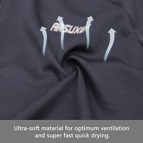 ARSUXEO Men's Full Zipper Long Sleeves Cycling Jersey Bicycle BikingBike Shirt 6030 - color: Dark Gray, size: XX-Large