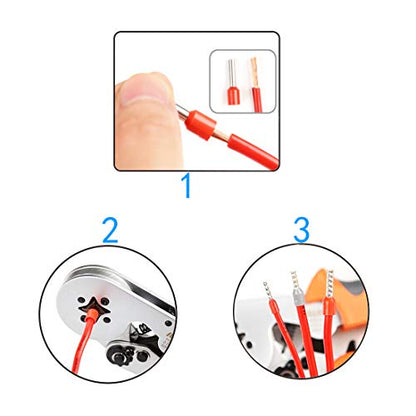 6 Gauge Wire Ferrule Connectors for 6 Awg Wire Automotive Power/Ground, Battery Cable, Car Audio, RV, Amp, CCA, 6ga Automotive Wire, Amp Kit, Battery Cables, Wiring Kit, (Red + Black Box of 90) - color: 6 Gauge Ferrule Connectors (Red + Black )