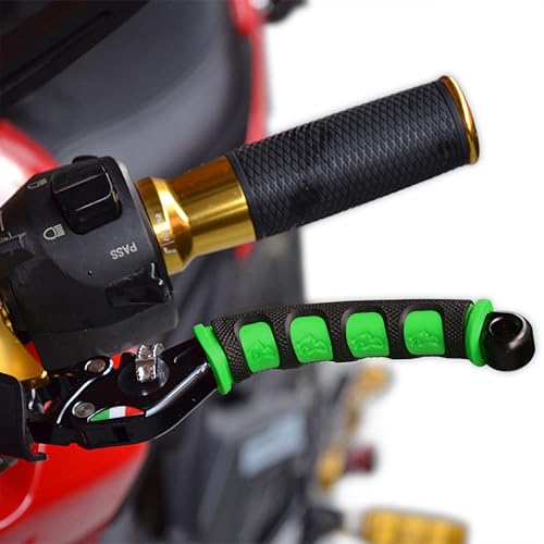 2Pcs Universal Motorcycle Brake Lever Cover Handle Silicone Sleeve Motorbike Bicycle Handles Grips Protection Accessories - color: green