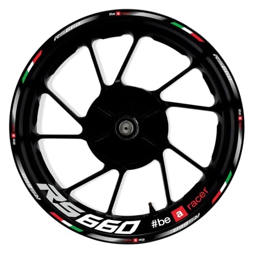 Awonderful 17"Wheel Rim Stickers For Aprilia RS660 2020-2023,Grey | Reflective Vinyl Wheel Stripe Kit. Waterproof, Self-Adhesive Decals, Decorate Motorcycle Wheel Rims, Easy to Paste - color: Grey