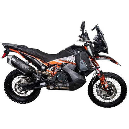 TUSK Sidekick Tank Saddle Bags Semi-Rigid Shell Tank Bags ADV Off-Road On-Road Motorcycle Camping Touring Tank Pannier Storage