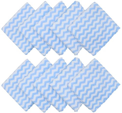 Microfiber Cleaning Cloth, 10 Pack Microfiber Rags, 12inx12in, Blue | Lint Free Dish Cleaning Cloths, Fast Drying Dish Rags For Cleaning, Absorbent Washcloths - color: Blue