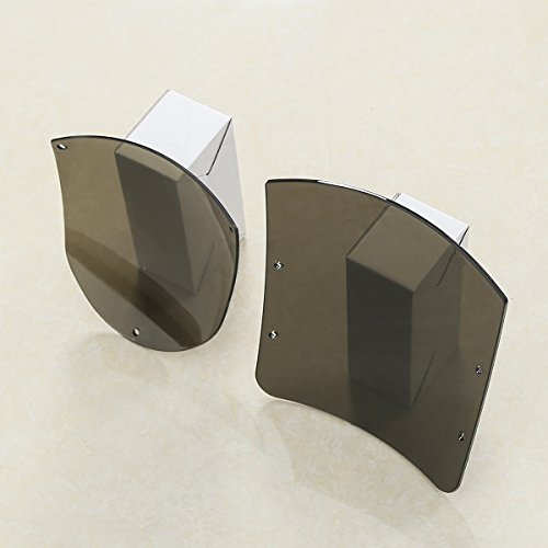 SLMOTO Motorcycle Windshield Quarter Fairing Kit Fit for Harley Dyna 1995-05 XL 88-later FXR 86-94 - color: Smoke Windshield