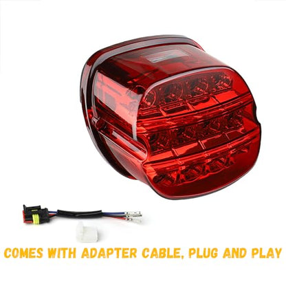 Red Strobing LED Tail Light Upgrade HD Tail Lights Assemblies for Harley Dyna Road King Electra Glide Street Bob Touring, Harley Davidson Parts, LED Lights for Motorcycles（Red） - color: Red